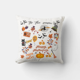 かわいい&ハロウィン不気味ステッカー クッション