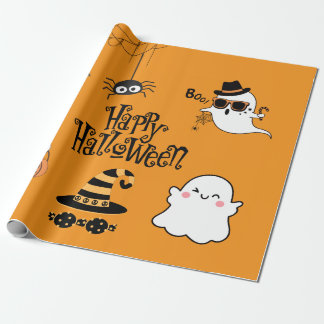かわいい&ハロウィン不気味ー ラッピングペーパー
