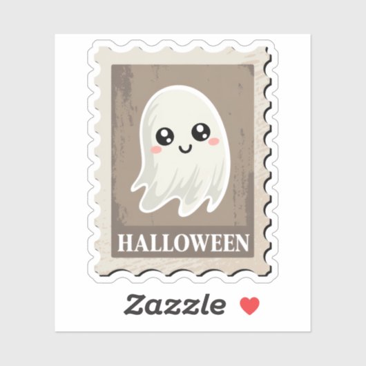 かわいい"ハロウィン"のおばけの郵便切手 シール (シート)