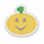 かわいい ハロウィン パンプキン オレンジ シール (正面)