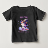 かわいい ハロウィン ユニコーン 魔法の気分 女の子 ベビーTシャツ (正面)