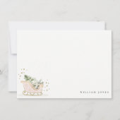 かわいい ハンギングゴールド 冬のスレイ 誕生日 ノートカード (正面)