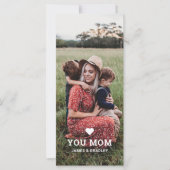 かわいい ハート ラブユーママ 母の日 フォト カード (正面)