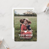 かわいい ハート ラブユーママ 母の日 フォト カード (正面/裏面インサイチュ)