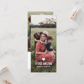 かわいい ハート ラブユーママ 母の日 フォト カード (正面/裏面インサイチュ)