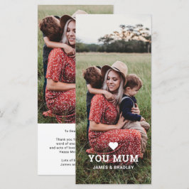 かわいい ハート ラブユーママ 母の日 フォト カード