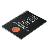 かわいい バスケットボール プレゼント 女の子のための おしゃれ で キッズ ノートブック (左側)