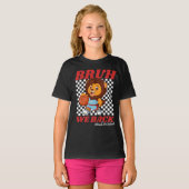 かわいい バスケットボール ライオン BRUH WE BACK 新学期スタート! Tシャツ (正面フル)