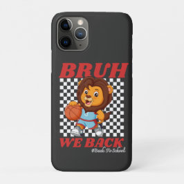 かわいい バスケットボール ライオン BRUH WE BACK 新学期 iPhone 11 PROケース