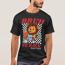 かわいい バスケットボール ライオン BRUH WE BACK 新学期