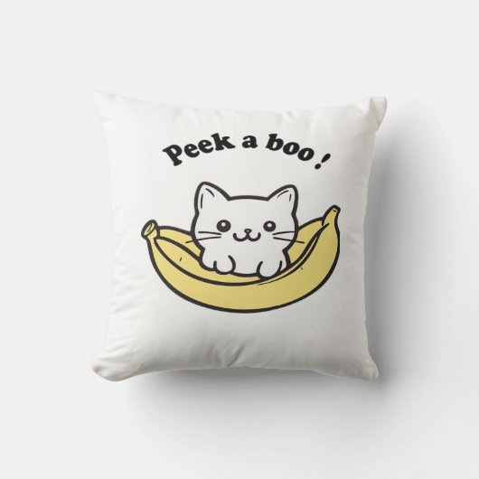 かわいい,バナナ,ピーカボー!,日本,,子猫 クッション (正面)