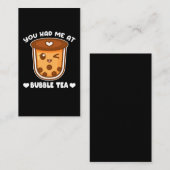 かわいい・バブル・ティー・ラバー 名刺 (正面/裏面)