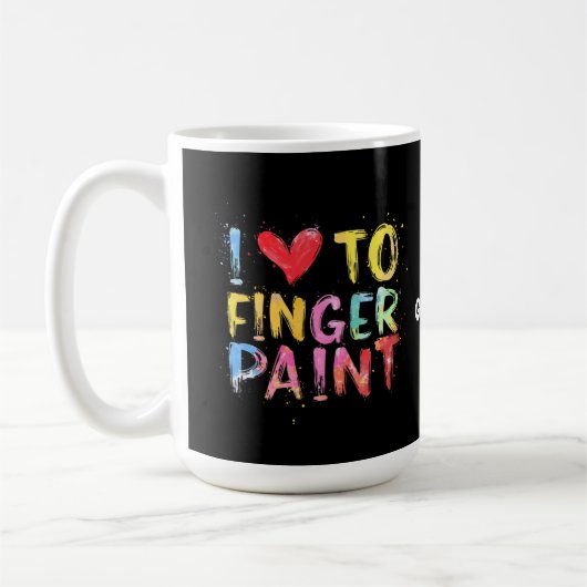 かわいい&バ絵を描ンタインの指おもしろいが大好き コーヒーマグカップ (左)