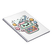 かわいい パステル 電卓 財務 学生 ステッカー ノートブック (右側)