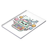 かわいい パステル 電卓 財務 学生 ステッカー ノートブック (左側)