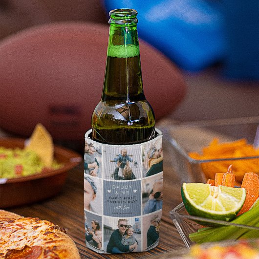 かわいい「パパとミー」フォトコラージュ1位父の 缶クーラー