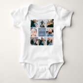 かわいい「パパとミー」フォトコラージュ1日目B ベビーボディスーツ (正面)