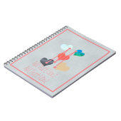 かわいい ビッグ ハート 手作り クラフト プロジェクト 赤ちゃん 子供 パーティー ノートブック (左側)