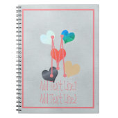 かわいい ビッグ ハート 手作り クラフト プロジェクト 赤ちゃん 子供 パーティー ノートブック (正面)