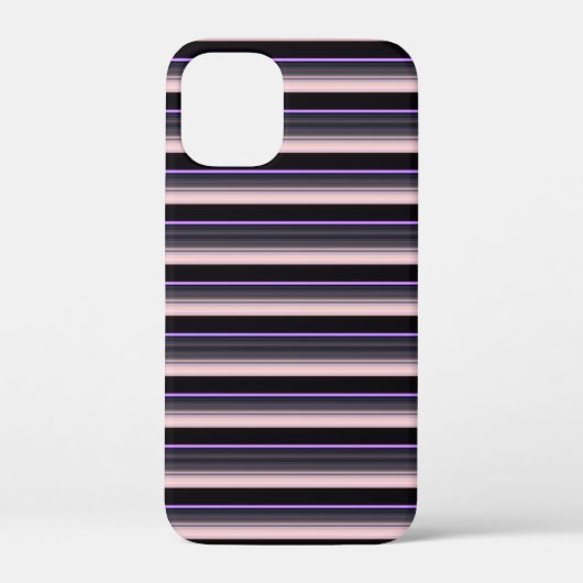 かわいい ビンテージ 黒 グレー ストライプ Case-Mate iPhoneケース (裏面)