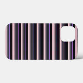 かわいい ビンテージ 黒 グレー ストライプ Case-Mate iPhoneケース (裏面 (横))