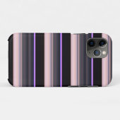 かわいい ビンテージ 黒 グレー ストライプ Case-Mate iPhoneケース (裏面(横))