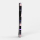 かわいい ビンテージ 黒 グレー ストライプ Case-Mate iPhoneケース (裏面/右)