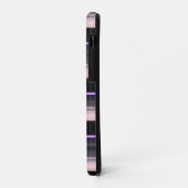 かわいい ビンテージ 黒 グレー ストライプ Case-Mate iPhoneケース (裏面/左)