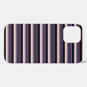 かわいい ビンテージ 黒 グレー ストライプ Case-Mate iPhoneケース (裏面 (横))