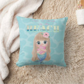 かわいい ビーチ,赤ちゃん 人魚 クッション (ブランケット)