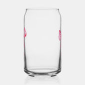 "かわいい"ピンクボウ飲み物用品セット。 ガラス缶 (右)