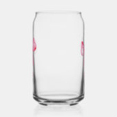 "かわいい"ピンクボウ飲み物用品セット。 ガラス缶 (左)