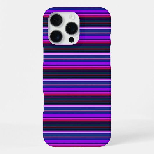 かわいい ピンク パープル ストライプ iPhoneケース (裏面)