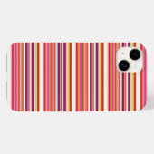 かわいい ピンク ブラウン ストライプ Case-Mate iPhoneケース (裏面 (横))