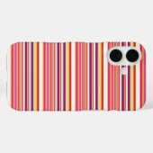 かわいい ピンク ブラウン ストライプ Case-Mate iPhoneケース (裏面 (横))