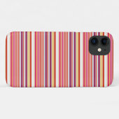 かわいい ピンク ブラウン ストライプ Case-Mate iPhoneケース (裏面(横))