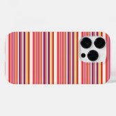 かわいい ピンク ブラウン ストライプ Case-Mate iPhoneケース (裏面 (横))