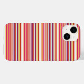 かわいい ピンク ブラウン ストライプ Case-Mate iPhoneケース (裏面 (横))