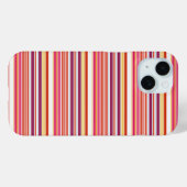 かわいい ピンク ブラウン ストライプ Case-Mate iPhoneケース (裏面 (横))