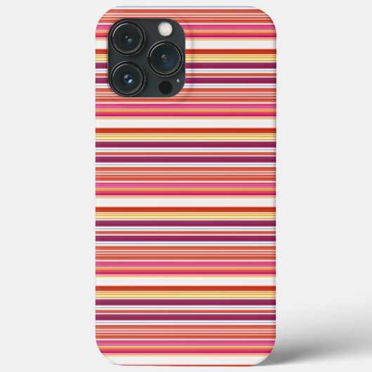 かわいい ピンク ブラウン ストライプ Case-Mate iPhoneケース (裏面)