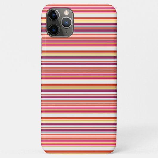 かわいい ピンク ブラウン ストライプ Case-Mate iPhoneケース (裏面)
