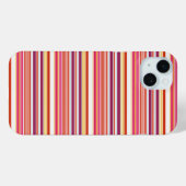 かわいい ピンク ブラウン ストライプ Case-Mate iPhoneケース (裏面 (横))