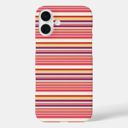 かわいい ピンク ブラウン ストライプ Case-Mate iPhoneケース (裏面)