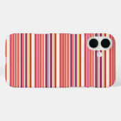かわいい ピンク ブラウン ストライプ Case-Mate iPhoneケース (裏面 (横))
