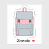 かわいい ピンク 女の子 バックパック 学校 シール (シート)