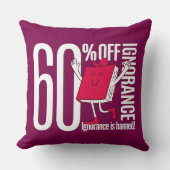 かわいい ファンシーな 赤い本のキャラクター クッション (正面)