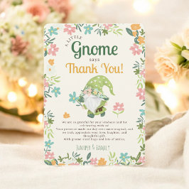 かわいい ファンシー フローラル ゴnome 初誕生日 サンキューカード