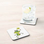 かわいい ファンタジーな 幸せなカエル コースター (右側)