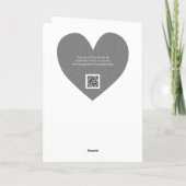 かわいい ファンタジー ブルー ハート アブストラクト アート バレンタイン カード (裏面)