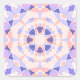 かわいい ファン ピンク パープル 女の子の誕生日 魔法の星 スクエアシール